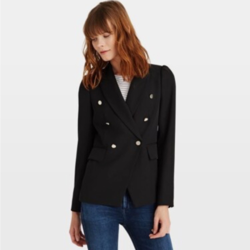 Club Monaco Double-Breasted Black Blazer